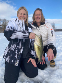 Boys Ice Fishing with Striker Vexilar